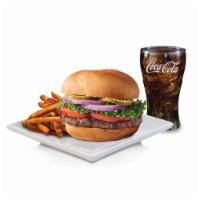 Classic Burger Meal · 1/3 pound Angus beef patty Served with pickle, lettuce, tomato, onion, served on a toasted b...