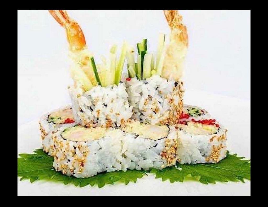 Shrimp Tempura Roll  · Avocado cucumber and shrimp tempura.