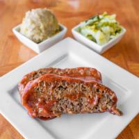 Meatloaf · Hearty moist slices of home- style meatloaf.