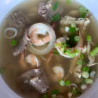 Special Pho · sliced ribeye and 4 shrimps