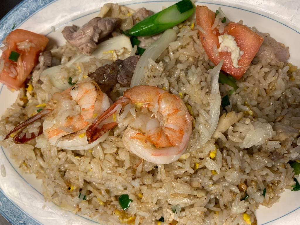 Combination Fried Rice · beef, pork, chicken and shrimp