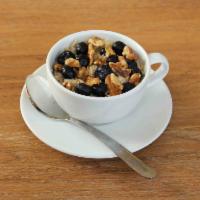 Oatmeal · Old fashioned oats cooked to perfection. Add blueberries, dried cranberries, walnuts, pecans...