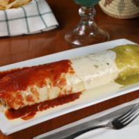 Burrito Bandera - NEW!! · A large flour tortilla stuffed w/ your choice of grilled chicken, steak, carnitas, or pastor...