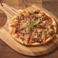 Philly Cheese Steak Pizza · Steak, mushroom, green bell pepper, and onions. 