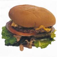 Cheeseburger Combo · Comes with 1000 island sauce lettuce, sliced tomato, pickle and slide onion.
