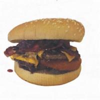 1/4 lb. Western Jolly Cheese Burger Combo · Comes with BBQ sauce, onion rings, sliced tomato, medium fries and medium drink.
