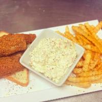 Catfish Dinner  · 2 piece catfish with coleslaw and fries 