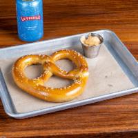 Bavarian Style Pretzel · served with Nativo Key Suave IPA Beer cheese