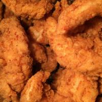 Jumbo Tender Dinner · 1 lb (5 pieces) house marinated, tender white meat, DW crunchy battered tenders with choice ...