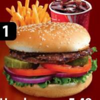 1. Hamburger Combo · Include drink and french fries.