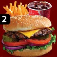 2. Cheeseburger Combo · Include drink and french fries.