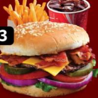 3. Bacon Cheeseburger Combo · Include drink and french fries.