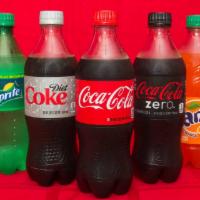 20 oz. Bottle · Coke, Diet Coke and Sprite.