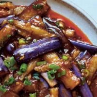 71. Szechwan Eggplant · Lightly fried eggplants, bamboo shoots, carrots and onions. Sauteed in spicy garlic brown sa...