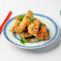 Lazy Susan Chicken Wings · 6 Crispy chicken wings with salt, pepper, and Lazy Susan special mix. Gluten-free