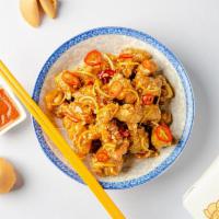 Orange Chicken · Crispy chicken wok-tossed with a brightly flavored orange sauce. Gluten-free