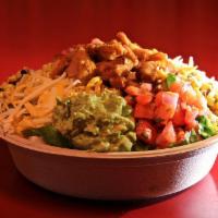 Create Your Own Burrito Bowl · Served in a bowl with any filling, rice, beans and toppings.