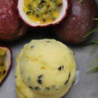 Passion Fruit Sorbetto (GF ＆ V) · Shows why it’s called the fruit of Passion!