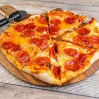 Rustica Pizza · Tomato sauce, fresh mozzarella, pepperoni.