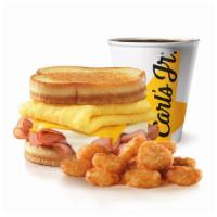 Ham Grilled Cheese Breakfast Sandwich Combo · The Grilled Cheese Breakfast Sandwich loaded with American and Swiss Cheese, Folded Egg, and...
