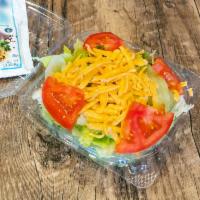 Side Salad · With Lettuce, Cheese, Bacon, Tomato and Choice of Dressing, Ranch, Blue Cheese, Italian
