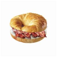 B16. Bacon and Cream Cheese Croissant · Served on a flaky French pastry. 