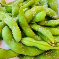 Edamame · Steamed soy bean pods with salt