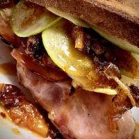 Greedy Piggy  · Ham, Brie, Bacon Jam, Green Apple, Toasted Bread