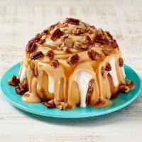 Caramel PecanBon® · Warm dough, legendary Makara® Cinnamon, topped with caramel frosting, and pecans. Add this c...
