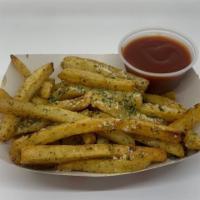 Garlic French Fries · 1lb of French Fries tossed in garlic and spices!