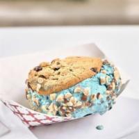 Ice Cream Sandwich · Delicious hands-spun ice cream sandwiched between your choice of fresh baked cookie.
