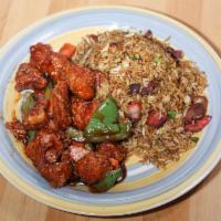 3. General Tso’s Chicken, with Pork Fried Rice Combination · Deep fried with sweet and spicy sauce.