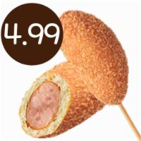 Original Crodog · A hotdog with crispy outside & soft chewy inside