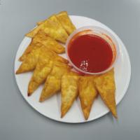 12. Fried Cheese Wonton 芝士云吞 · 9 pieces. With red sauce