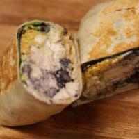 Black Bean Burrito · Black bean, rice ,cheddar cheese, guacamole, salsa, sour cream and choice of tortilla.