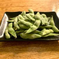 Edamame · Steamed soybeans dusted with sea salt. Vegeterian.