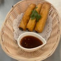 Crispy Spring Roll  · Deep fried rolls stuffed with vermicell and vegetables. Served with sweet chili sauce. Veget...