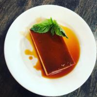 Flan · A Rich Creamy homemade flan with a caramel sauce