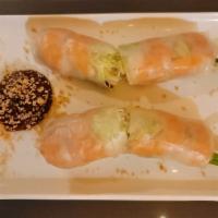 3. Fresh Roll · Lettuce, cucumber, vermicelli noodles, mint, shrimp served with hoisin-peanut sauce. 