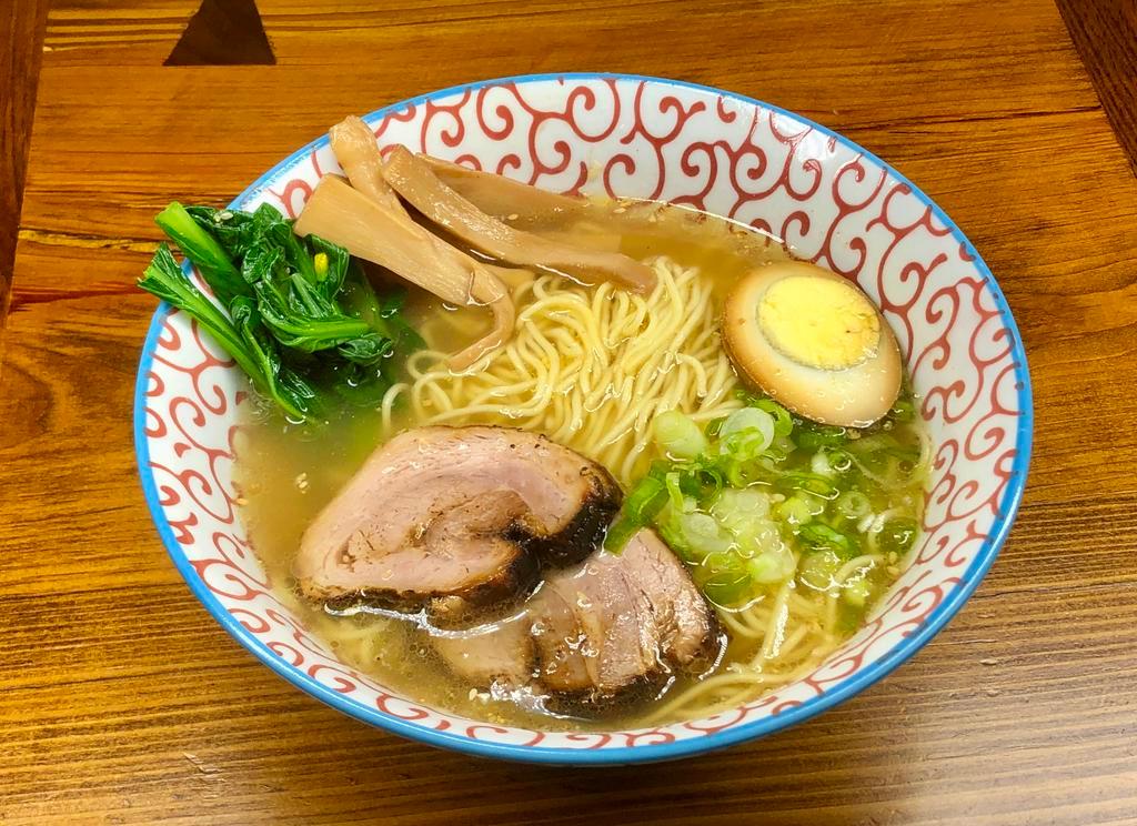 Chicken Shoyu Ramen · Chicken broth. homemade soy sauce for soup, roasted pork belly, bamboo, scallion, and egg. Our ordinary noodles are made with flour and egg. It’s possible to change the ordinary noodles for gluten free bean noodle, we recommend reheating.