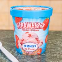 Strawberry Ice Cream · Pint of ice cream. Strawberry ice cream with chunks of real strawberries. 