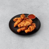 Chicken Fingers · Fresh, never frozen chicken breast, beer battered and fried. Served with honey mustard or Bu...