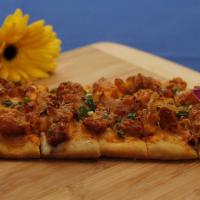 BBQ Pork Flatbread · Pulled pork, cheddar jack cheese, banana peppers and Celebration's house made BBQ sauce.