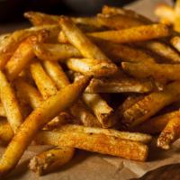 French Fries · Crispy fries made with potatoes from Maine.  Comes with ketchup or choice of dip.