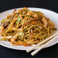47. House Special Lo Mein · Soft noodles.