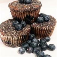 Blueberry Chia Muffin · Gluten free, paleo.