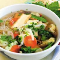 Vegetables & Fry Tofu Pho- Phở Rau và Đậu Hủ Chiên · Vegetables and Fry Tofus