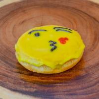 Emoji Berliner Donut  · Yeast filling donuts w/ delicious pastry cream and an emoji glaze cover. THIS IS FOR  A MINI...