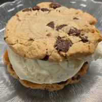 Cookie ice cream sandwich  · Your favorite ice cream between two chocolate chip cookies.


