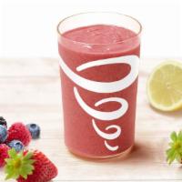 Berry Lemonade (v) · Strawberry, lemonade, coconut water, and mixed berry juice